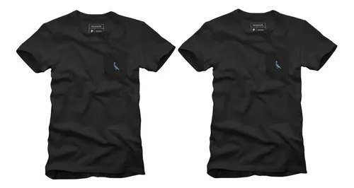 Kit 2 Camisetas Bolso Cb Pica-pau Xadrez Reserva