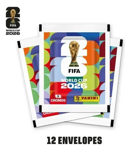 Copa do Mundo da Fifa 2026™ Kit com 12 envelopes de figurinhas Fifa World Cup 2026™ - Panini - Capa Mole