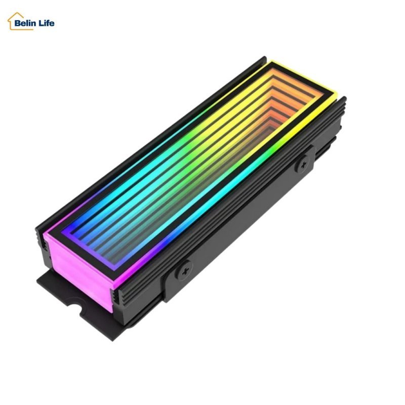Dissipador SSD M.2 2280 NVMe Delta-CN510 ARGB 5V 3 Pinos Aura Sync