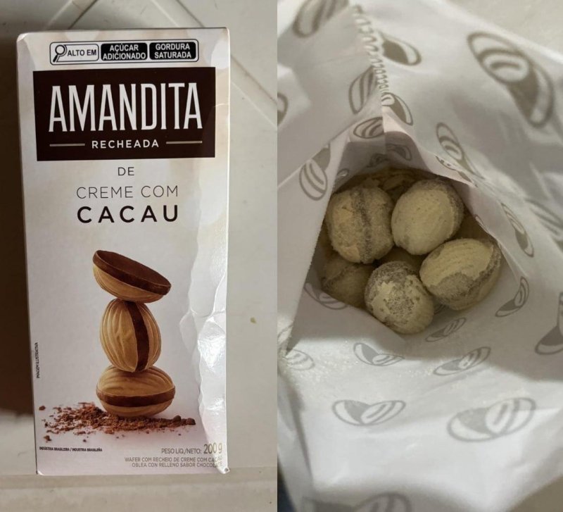 Wafer Recheado Amandita Sabor Chocolate 200g