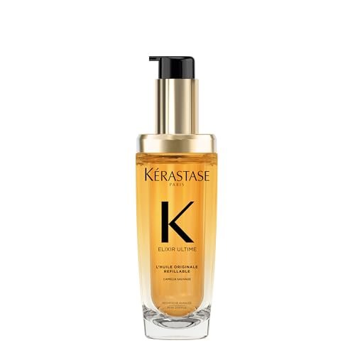 Kérastase Elixir Ultime L'Huile Originale, Óleo Capilar Nutrição Profunda, Brilho Proteção Térmica, Antifrizz e Maciez para Todos os Tipos de Cabelo, 75ml