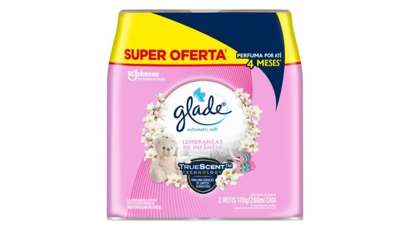Kit 02 Refis Glade Aromatizador de Ambiente Automático Lembranças de Infância 260ml