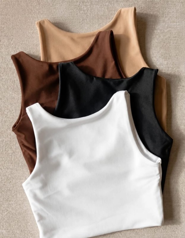 Kit 4 Blusas Regata Feminina Suplex Tshirt Básica Casual