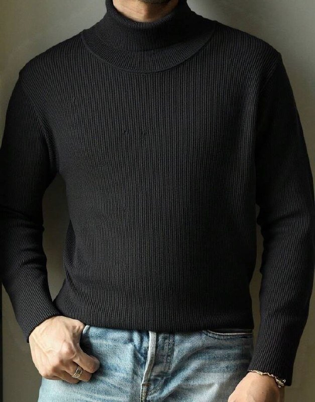 Suéter Masculino Gola Alta Tricô Canelado Cacharrel (M ao GG)