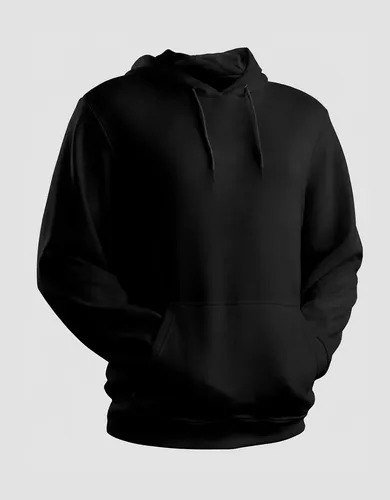 Blusa Moletom Canguru Liso Básico Premium Várias Cores Gg Preto