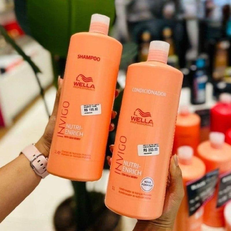 Kit Wella Invigo Nutri Enrich Shampoo Condicionador E Válvulas