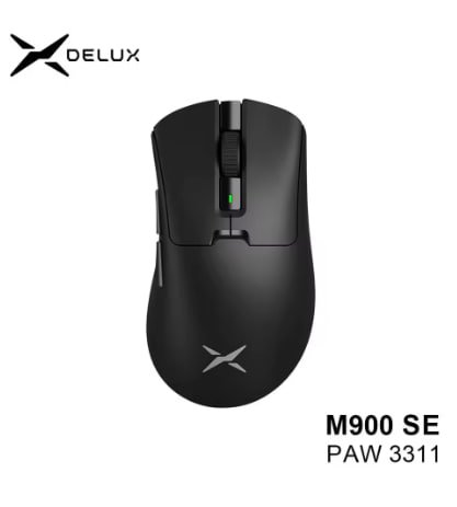 Mouse Sem Fio Delux M900 SE PAW3311 - 1000Hz - +-63g - 2.4Ghz/Com Fio - 400mAh