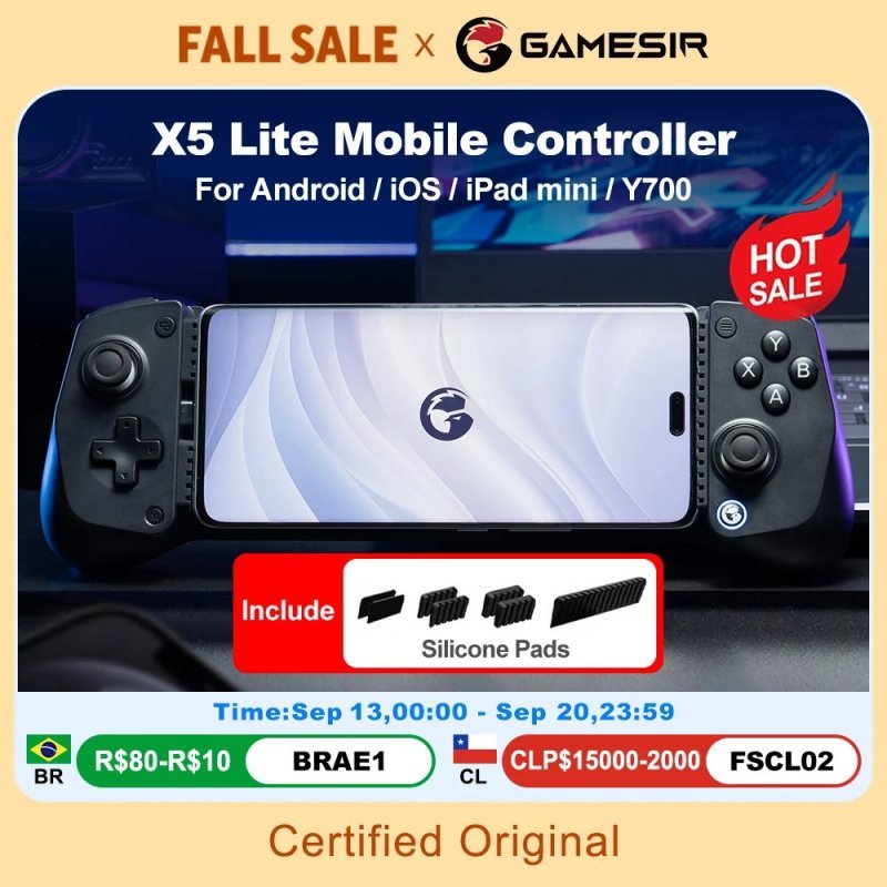 Controle Gamepad GameSir X5 Lite Usb-C Android iPhone 15/16 Mobile Hall Effect
