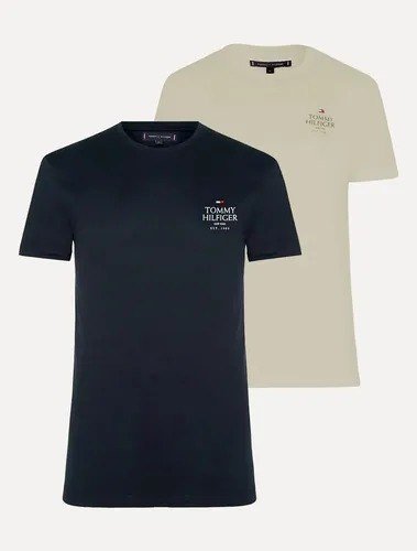 Kit Camisetas Tommy Hilfiger Brand Love Cáqui/azul Marinho S/p