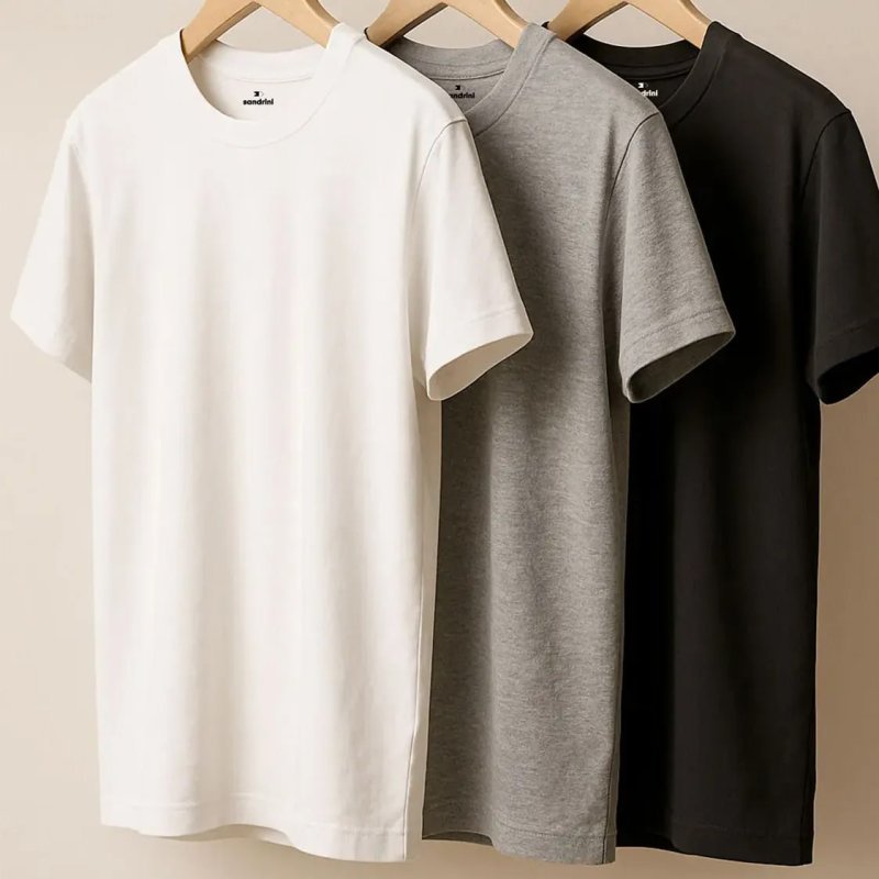 Kit 3 Camisetas Algodão Dia Dia Sandrini Básica