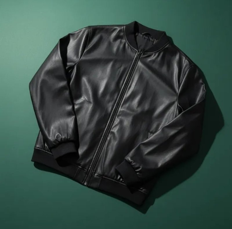 Jaqueta Bomber Courino Masculina Preta Com Zíper