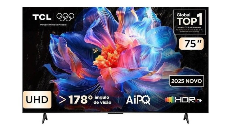 Smart TV 75 Polegadas 4K 75P6k Google TV HDR10 Processador AIPQ TCL
