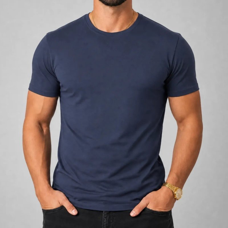 Camiseta Básica Masculina Algodão Lisa Malha Peruana Premium (P ao G1)