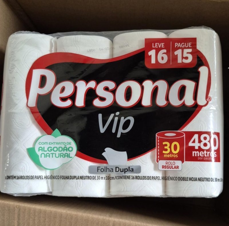 Personal Papel Higiênico Vip Folha Dupla, 16 Un