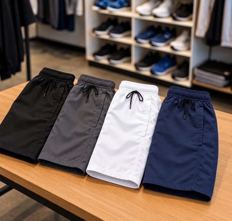 Kit 4 Bermudas Tactel Academia Praia Shorts Elastano Bolsos