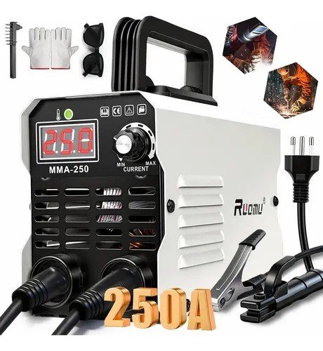 Máquina De Solda Inversora MMA 250A Sem Gás