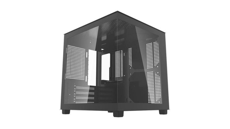 Gabinete Gamer Aquário AIGO Apollo A275, Mini-Tower, Lateral de Vidro, Preto, AC-A275-B-HQ1