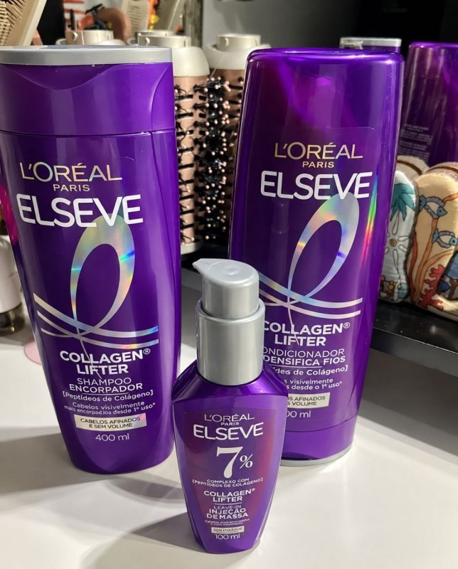 L'Oréal Paris Elseve Collagen Lifter Kit Shampoo, Condicionador e Sérum Leave-in