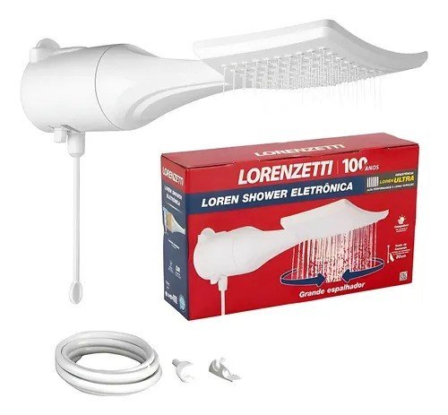 Chuveiro Loren Shower eletrônico Ultra Branco 7500W 220V Lorenzetti
