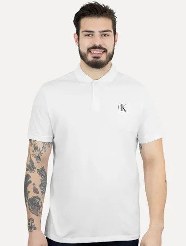 Polo Calvin Klein Jeans Piquet Regular Light Re Issue Branca