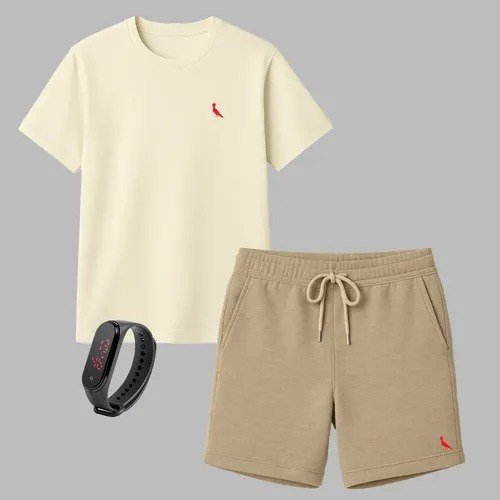 Kit Camiseta Masculina E Short Reserva Moletinho + Brinde