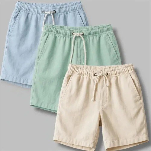 Kit 3 Shorts Masculino Bermuda Linho Verão Envio Imediato