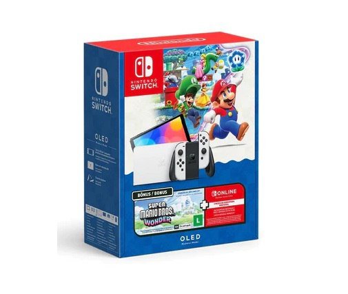 Console Nintendo Switch OLED + Super Mario Bros + 3 Meses NSO