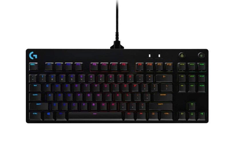 Teclado Mecânico Gamer Logitech G PRO com Layout US, RGB LIGHTSYNC, Preto