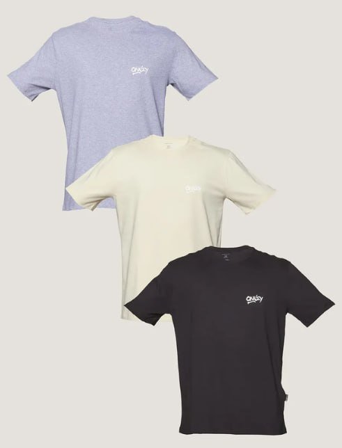 Kit 03 Camisetas Masculina Logo Grafitti Oakley
