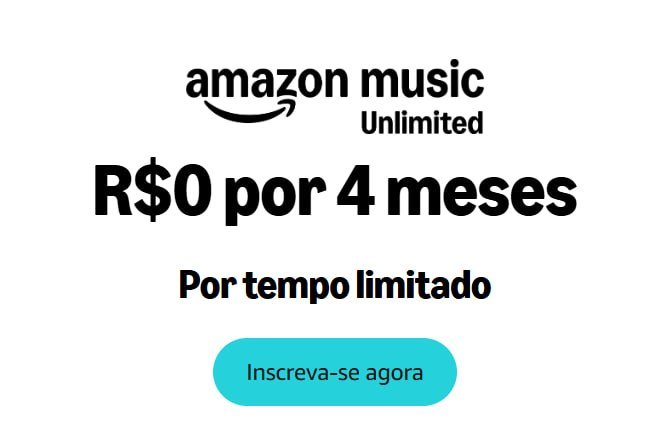 4 Meses Grátis do Amazon Music Unlimited