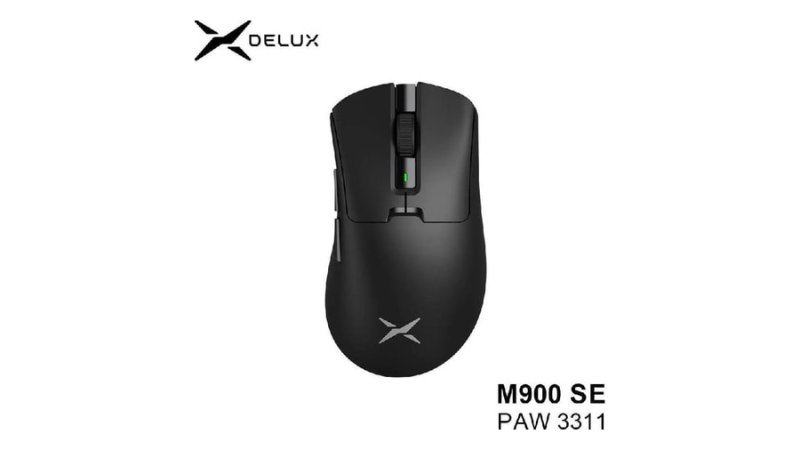 Mouse Sem Fio Delux M900 Se Paw3311 1000Hz +-63g 2.4Ghz/Com Fio 400mAh