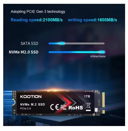 KOOTION SSD M2 NVME 512GB