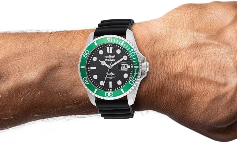 INVICTA Mostrador masculino Pro Diver 43 mm, aço inoxidável, dourado, preto, quartzo PC32