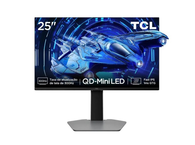 Monitor Gamer TCL 25", FHD, QD-Mini LED, 300Hz