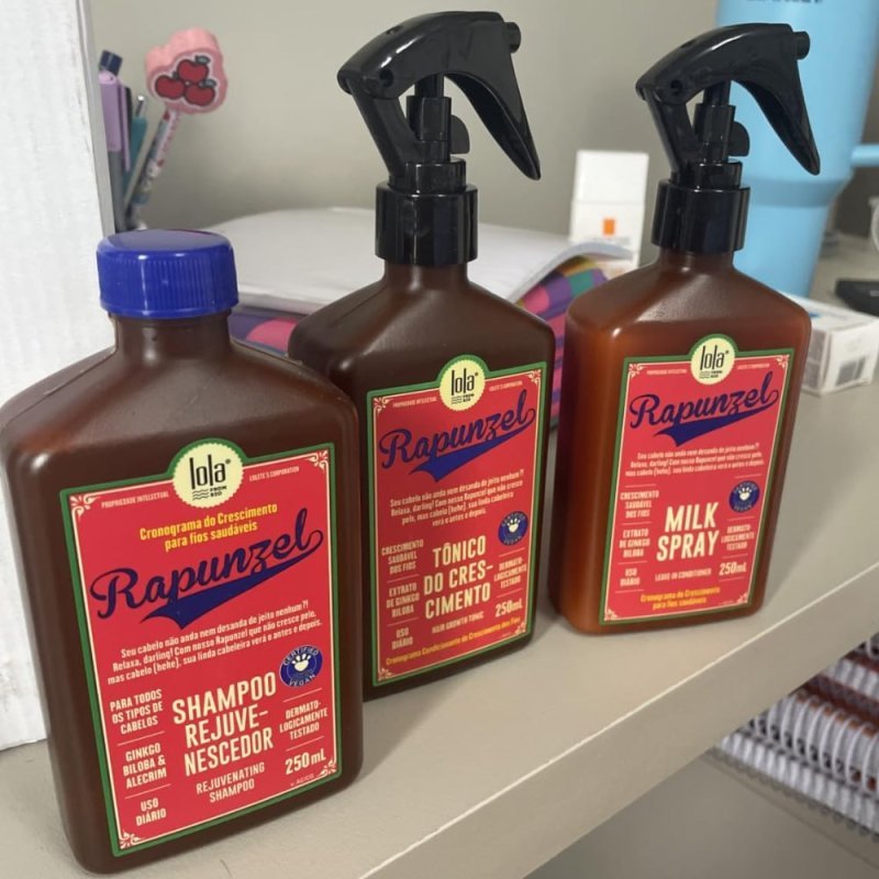 Kit Lola Rapunzel Shampoo + Tônico + Milk Spray Leave In 250ml