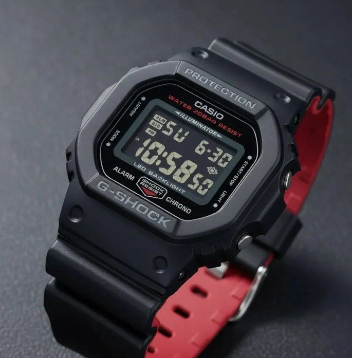 Relógio Casio G-shock Masculino Digital Dw-5600uhr-1dr + Frete Grátis