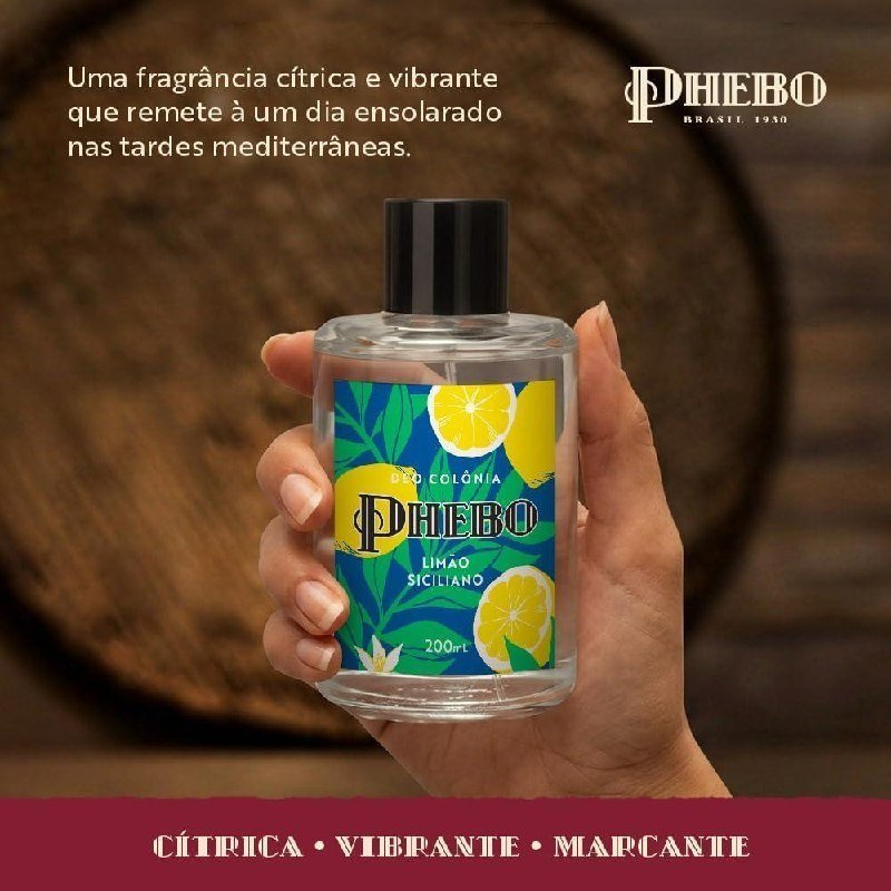 PHEBO - Deo Colônia Limão Siciliano 200ml