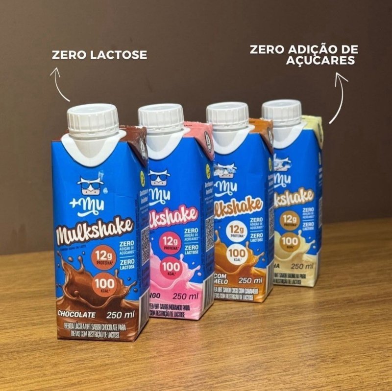 Pack Com 12 Garrafinhas Mulkshake Mais Mu Coco Com Caramelo