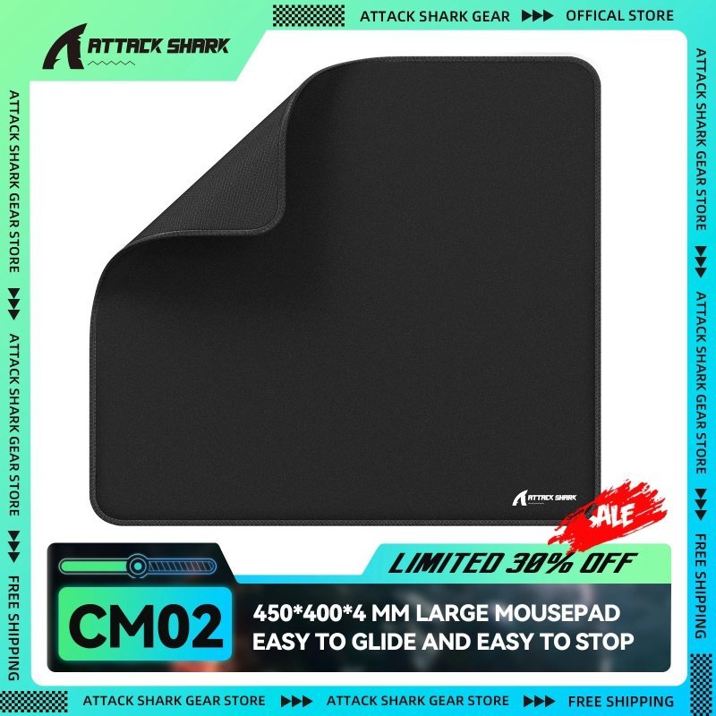 Mousepad Attack Shark Cm02, base de borracha antiderrapante 450x400x4mm