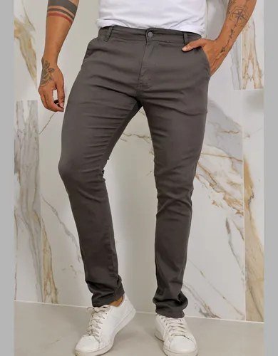 Calça Masculina Sarja Premium Esporte Fino Bolso Faca Lycra (5 cores)