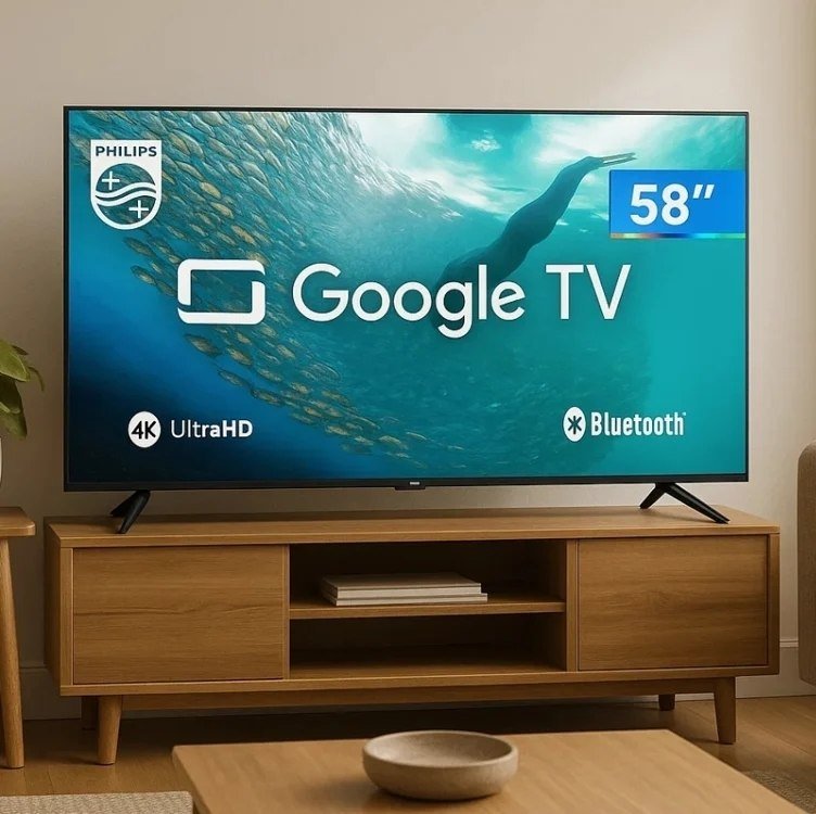 Smart Tv 4k Uhd Led 58 Philips Pug7019 Wi-fi Google Tv 3 Hd
