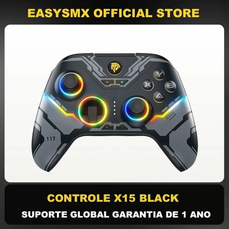 Controle Sem Fio EasySMX X15 Hall Effect