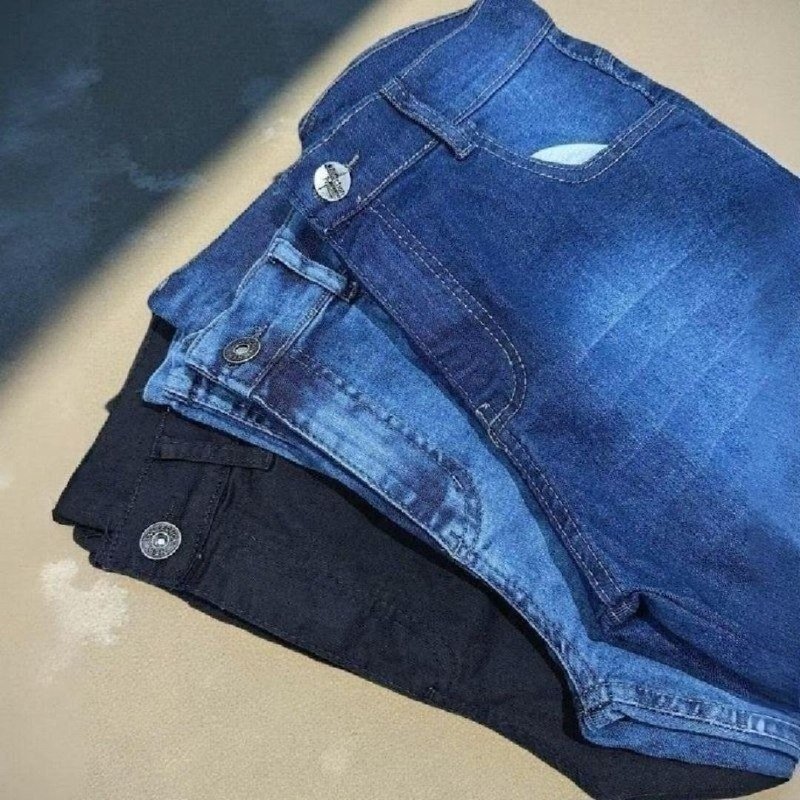 Kit com 3 Calças Jeans Com Elastano