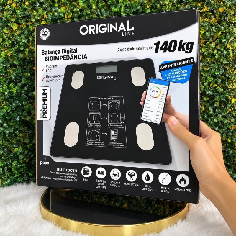 Balança Digital Corporal Bioimpedância Pholex + Frete Grátis
