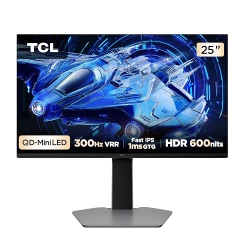Monitor Gamer TCL 25 Polegadas QLED Mini LED Full HD G64 300Hz 1ms Freesync HDR