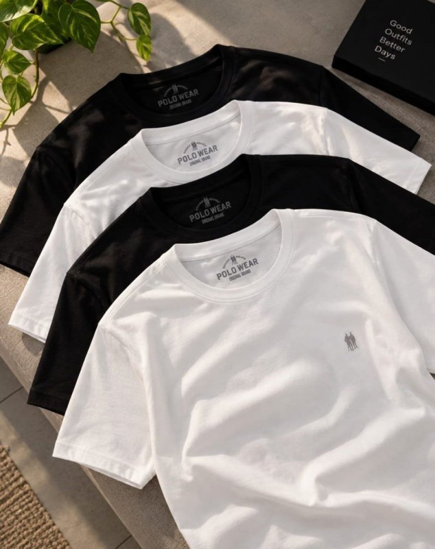 Kit 4 Camisetas Polo Wear Sortido
