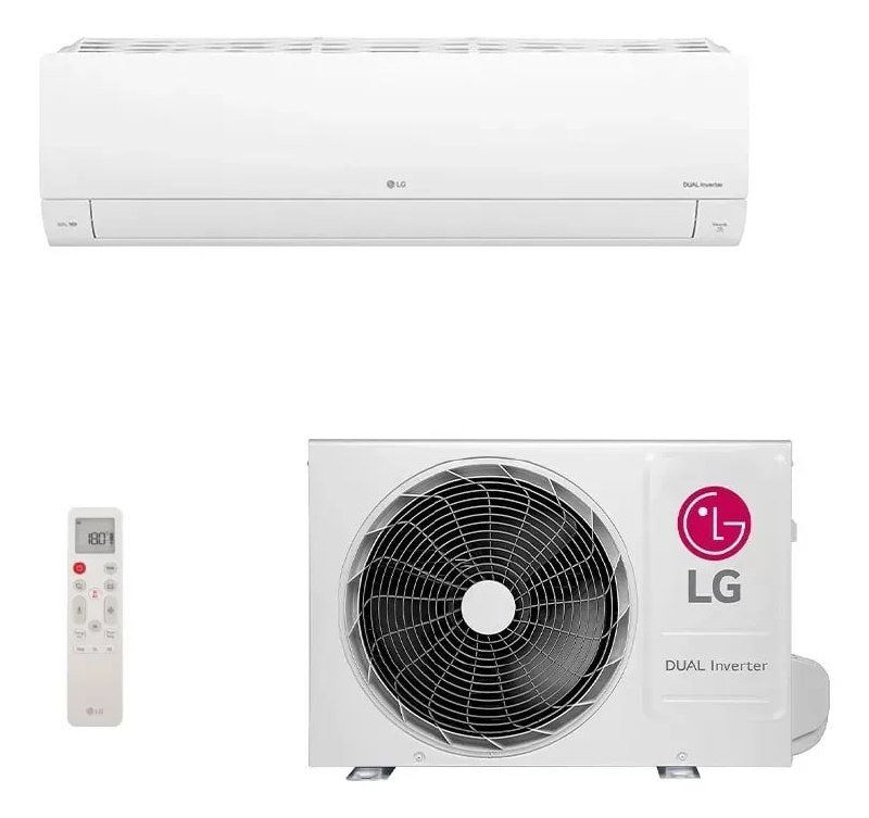 Ar-Condicionado LG Dual Inverter +AI Voice 9.000 BTUs R32 QF Branco