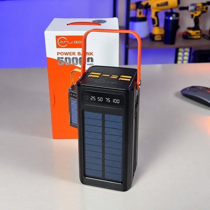Carregador Powerbank Solar Turbo Portátil 50.000mah + Frete Grátis