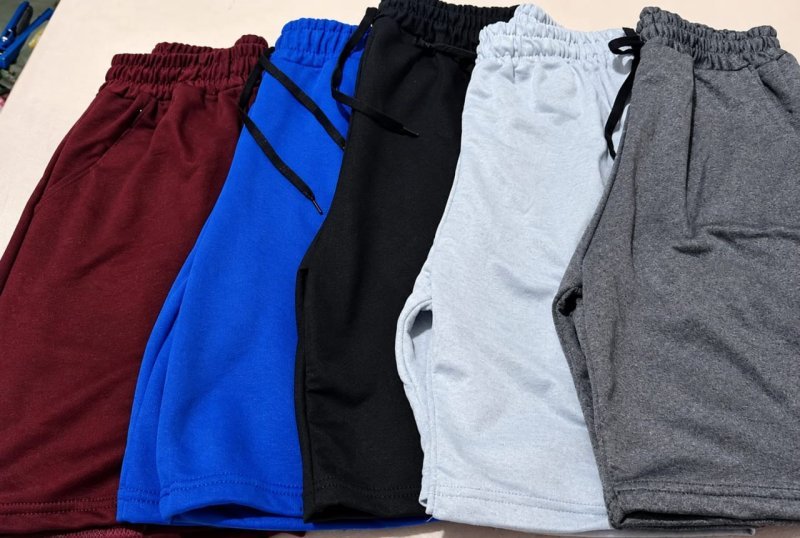 Kit 5 Bermuda Short Moletom Masculino Bolso