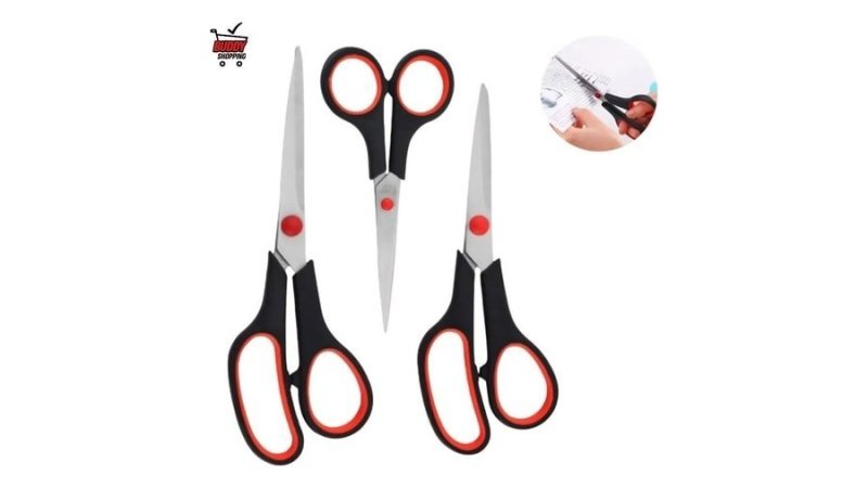 Kit 3 Tesouras Profissional Aço Inox Costura e Artesanato Luatek Lwj-108